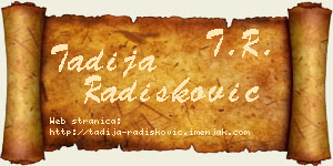 Tadija Radišković vizit kartica